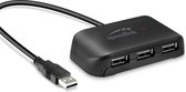 Speedlink SNAPPY EVO USB Hub - 4-Port - USB 2.0 - Passive - Zwart