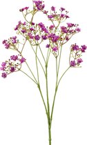 Kunstbloemen Gipskruid/Gypsophila takken paars 68 cm - Kunstplanten en steelbloemen
