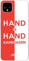 6F hoesje - geschikt voor Google Pixel 4 XL -  Transparant TPU Case - Feyenoord - Hand in hand, kameraden #ffffff