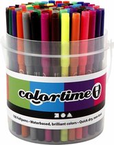 Marqueur Colortime, ligne 2 mm, couleurs assorties, 100 assorties