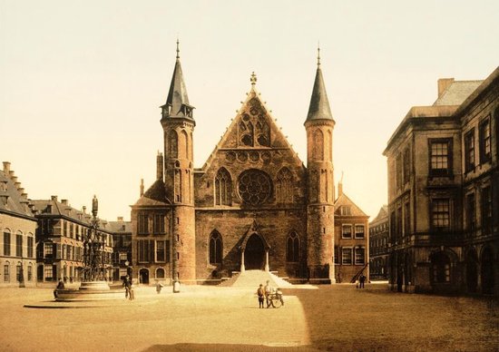 Oud Stadsgezicht Den Haag - Ridderzaal op het Binnenhof - Oude Foto Print op Poster A1 84x59cm
