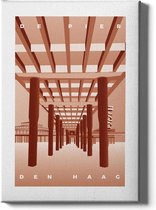 Walljar - De Pier - Muurdecoratie - Plexiglas schilderij