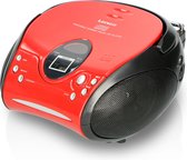 Lenco SCD-24 - Draagbare radio CD speler met AUX-uitgang  - Rood