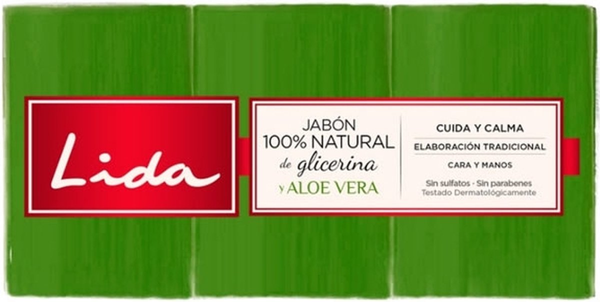 Lida Jabón 100% Natural Glicerina Y Aloe Vera Set
