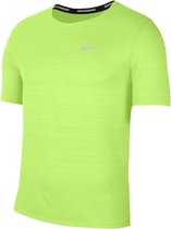 Nike - Dri-FIT Miler Running Top - Hardloopshirt Heren - XXL - Lime