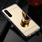 Voor Huawei P30 TPU + Acryl Luxe Plating Spiegel Telefoon Case Cover (Goud)