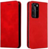 Voor Huawei P40 Pro Retro Skin Feel Business Magnetische horizontale lederen flip case (rood)