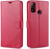 Voor Huawei P Smart 2020 AZNS Schapenvacht Textuur Horizontale Flip Leren Case met Houder & Kaartsleuven & Portemonnee (Rood)