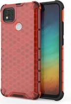 Voor Geschikt voor Xiaomi Redmi 9C schokbestendige honingraat pc + TPU-hoes (rood)