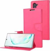 Voor Galaxy Note 10 MERCURY GOOSPERY BRAVO Series Crazy Horse Texture Horizontale Flip lederen tas met houder & kaartsleuven & portemonnee ((Rose Red)