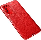 Voor Huawei Honor X10 Litchi Texture TPU schokbestendig hoesje (rood)
