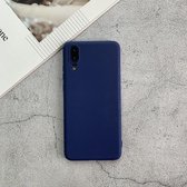 Voor Huawei P20 schokbestendig Frosted TPU beschermhoes (donkerblauw)