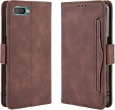 Voor Oppo Reno A Wallet Style Skin Feel Calf Pattern lederen tas met aparte kaartsleuf (bruin)