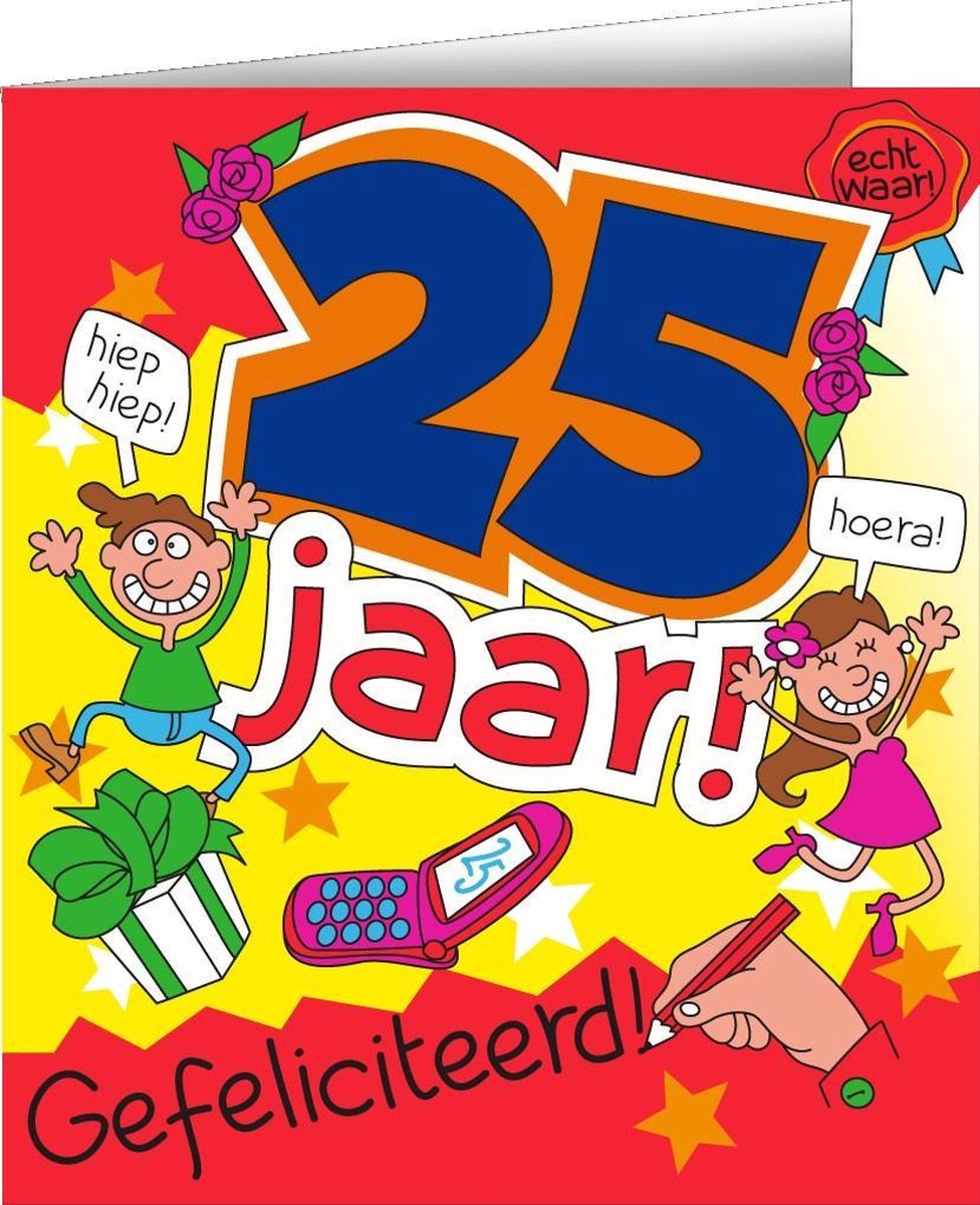 Wenskaarten - 25jr cartoon