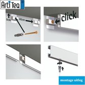 Système de suspension pour tableau-Système de Artiteq tableau-Artiteq- Système de suspension mural-Système de suspension blanc-4 MÈTRES (y compris les crochets et les cordons) 9.6801 S
