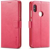 LC.IMEEKE voor Xiaomi Redmi Note 6 Pro / Note6 kalfsleer Horizontale flip lederen tas, met houder & kaartsleuven & portemonnee (rood)