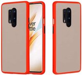 Voor OnePlus 8 Pro Skin Hand Feeling Series Anti-fall Frosted PC + TPU beschermhoes (rood)