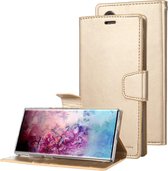 Voor Galaxy Note 10+ MERCURY GOOSPERY SONATA DAGBOEK Horizontale flip lederen tas met houder & kaartsleuven & portemonnee (goud)