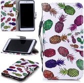 Voor Xiaomi Redmi Note 4 / X Gekleurd tekeningpatroon Horizontaal Flip TPU + PU lederen tas met houder & kaartsleuven & portemonnee & lanyard (gekleurde ananas)