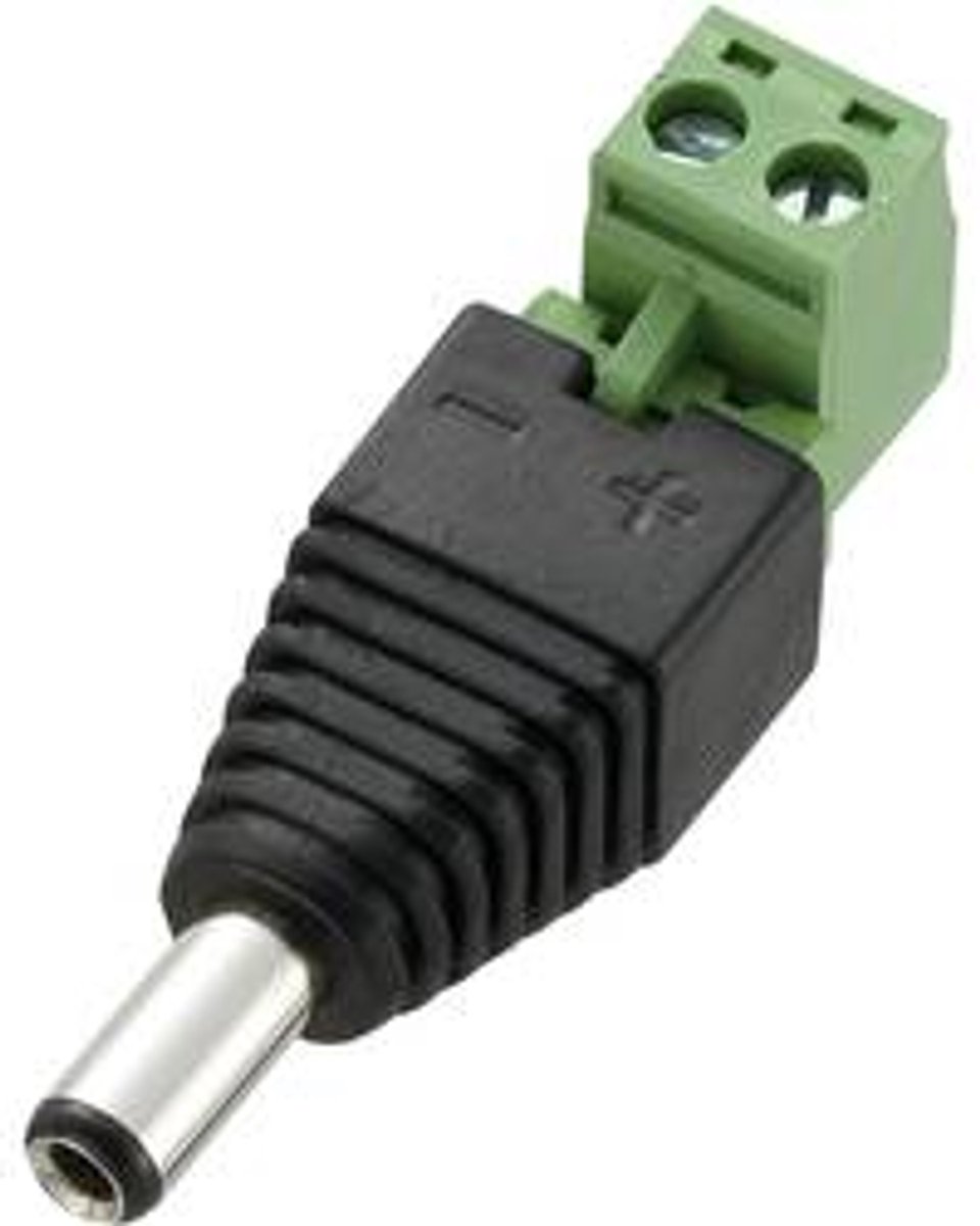 TRU COMPONENTS DC-11M-WT Laagspannings-connector Stekker, recht 5.5 mm 2.5 mm 1 stuk(s)