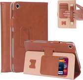 Voor Huawei Honor Pad 5 / MediaPad M5 Lite 8 Business Retro PU Horizontale Flip Leren Case met Houder & Kaartsleuven & Draagriem (Bruin)