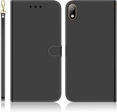 Voor Huawei Y5 (2019) / Honor 8s Geïmiteerd Spiegeloppervlak Horizontale Flip Leren Case met Houder & Kaartsleuven & Portemonnee & Lanyard (Zwart)
