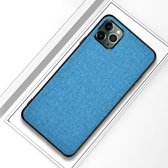 Voor iPhone 12 Pro Max schokbestendige stoffen textuur PC + TPU beschermhoes (hemelsblauw)