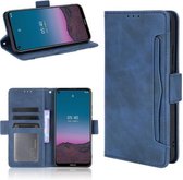 Voor Nokia 5.4 Skin Feel Calf Pattern Horizontale Flip lederen tas met houder & kaartsleuven & fotolijst (blauw)