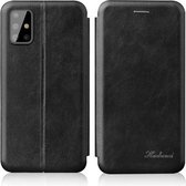 Voor Samsung Galaxy S20 FE Geïntegreerde spanning Retro textuur Magnetische TPU + PU lederen tas met kaartsleuf en houder (zwart)