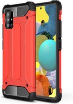 Voor Galaxy A51 5G Magic Armor TPU + pc combinatiebehuizing (rood)