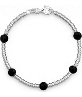 QUINN - Armband - Dames -  zilver 925 - Edelstein - Onyx - 2816902