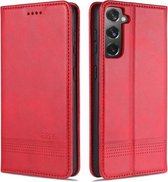 Voor Samsung Galaxy S21 5G AZNS Magnetische Kalf Textuur Horizontale Flip Leren Case met Kaartsleuven & Houder & Portemonnee (Rood)