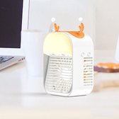 Huishoudelijke mini-bevochtigingsventilator Draagbare USB watergekoelde airconditioningventilator (hertenoren-wit)