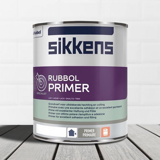 Foto: Sikkens rubbol primer grondverf dekkend terpentine basis wit