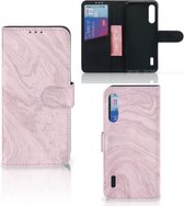 GSM Hoesje Xiaomi Mi A3 Flip Case Marble Pink