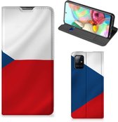 Stand Case Geschikt voor Samsung Galaxy A71 Smart Cover Tsjechische Vlag