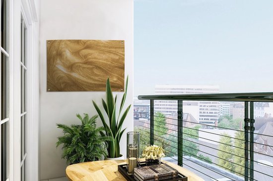 Affiche de jardin fond doré avec paillettes 60x40 cm - petit - Toile de jardin / Toile d'extérieur / Peintures d'extérieur (décoration de jardin)