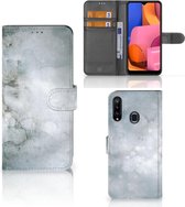 Flip case Geschikt voor Samsung Galaxy A20s Smartphone Hoesje Painting Grey