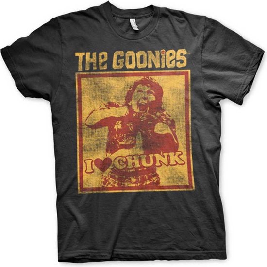 The Goonies Heren Tshirt -XL- I Love Chunk Zwart