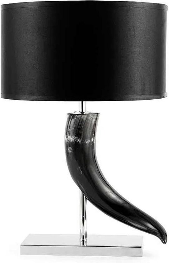 By Kohler Tafellamp hoorn met lampenkap zwart/zilver 45x45x66.5cm (105159)  | bol.com