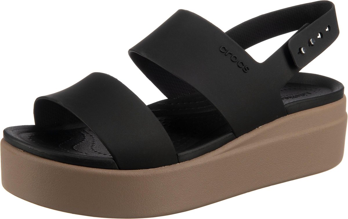 Crocs Sleehakken Dames Opruiming - Goedkoopste Crocs Brooklyn Low Sleehakken  Citroen Uitverkoop