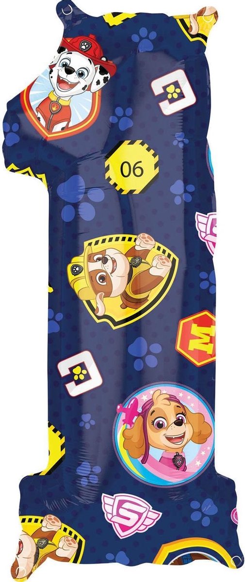 PAW Patrol - Folieballon - 1 - 66 Cm - Blauw - 1 stuks