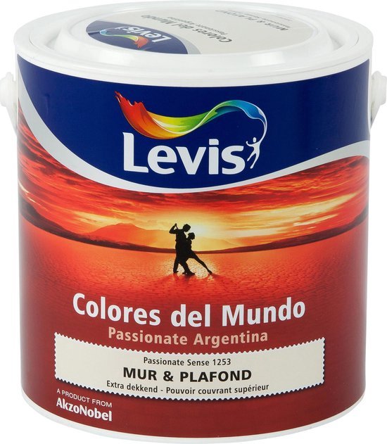 Foto: Levis colores del mundo muur plafondverf passionate sense mat 2 5 liter