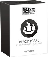 Secura Black Pearl Condooms - 100 Stuks - Drogisterij - Condooms - Zwart - Discreet verpakt en bezorgd