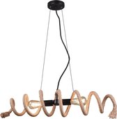 LED Hanglamp - Torna Arana - E27 Fitting - Rechthoek - Mat Zwart - Aluminium
