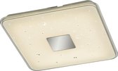 LED Plafondlamp - Torna Rikon - 30W - Aanpasbare Kleur - Dimbaar - Afstandsbediening - Sterlicht - Vierkant - Mat Wit - Kunststof
