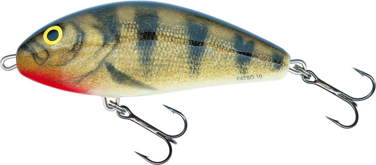 Salmo Fatso Sinking - Jerkbait - Emerald Perch - 10cm - Groen