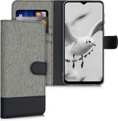 kwmobile telefoonhoesje geschikt voor Samsung Galaxy A32 5G - Hoesje met pasjeshouder in grijs / zwart - Case met portemonnee
