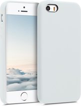 kwmobile telefoonhoesje geschikt voor Apple iPhone SE (1.Gen 2016) / iPhone 5 / iPhone 5S - Hoesje met siliconen coating - Smartphone case in wit