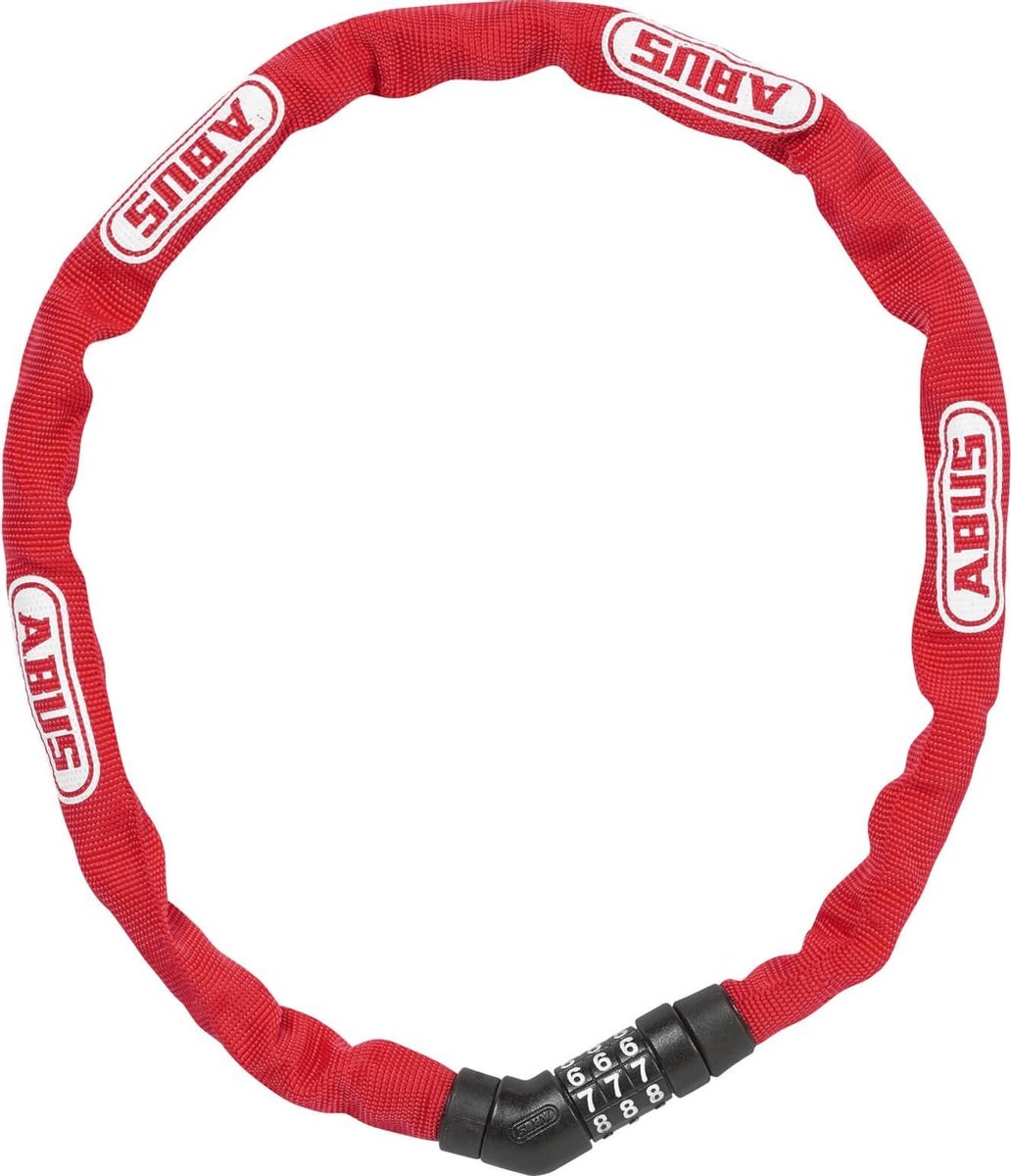 Fietsslot ABUS Kettingslot - Steel-O-Chain™ 4804C SYMBOLS - Security level 4 - rood - 75 cm - Geschikt voor elektrische fietsen en stadsfietsen
